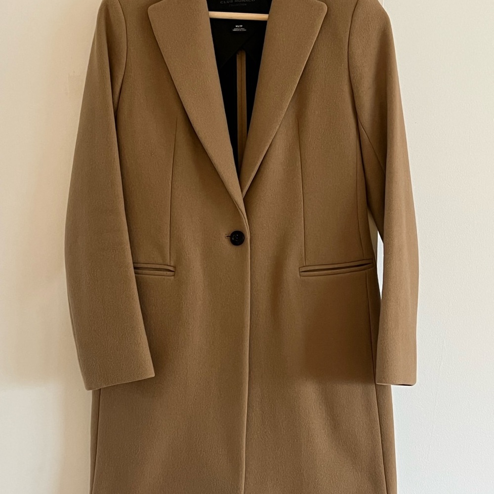 Club Monaco camel wool coat